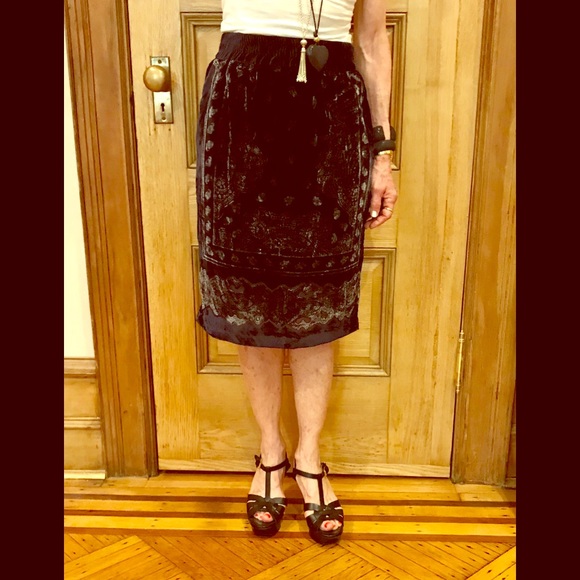 Joe Fresh Dresses & Skirts - PRIVATELY SOLD!!! Joe Fresh paisley velvet skirt. Size 2. NWT